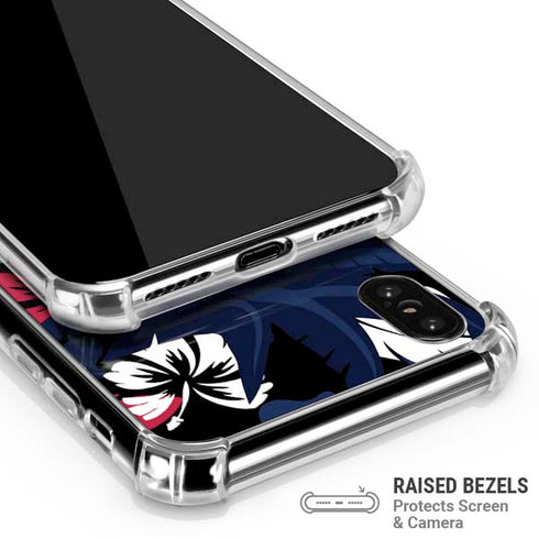 NFL Houston Texans Tropical Print iPhone XS Max Clear Case